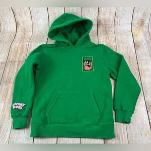 Looney Tunes Taz Green Hoodie Sweatshirt Youth Size Large 14/16